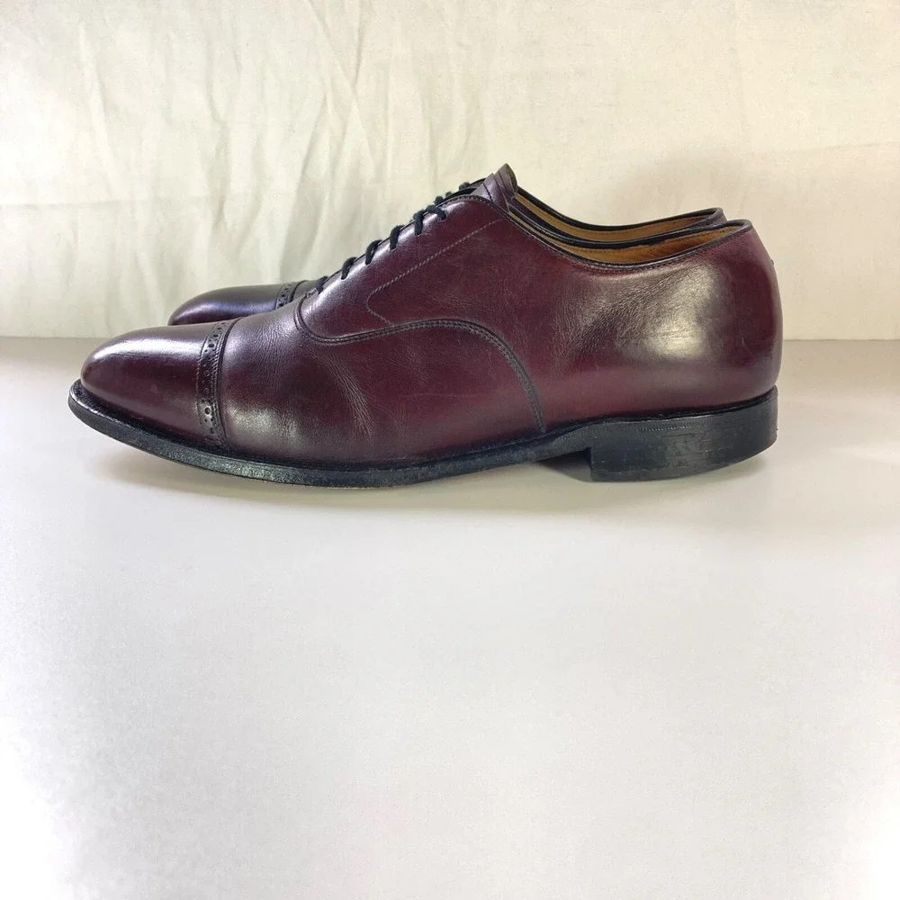 Johnston Murphy Aldrich II Oxblood Cap Toe Goodyear Oxford Shoe Mens 11 90063